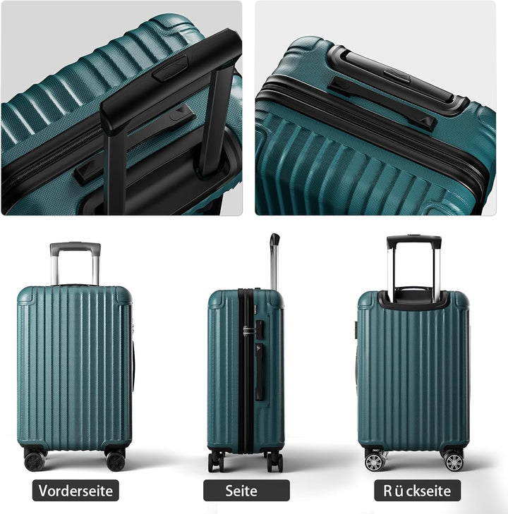 Voyager Hartschalen Reisekoffer gross 76x51x30cm, Handgepäck Koffer, Koffer &amp; Trolleys mit 4 Rollen,