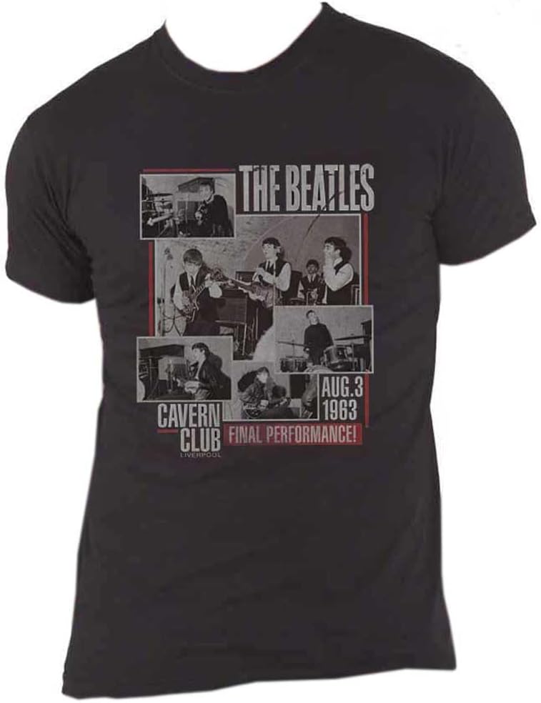 The Beatles T Shirt Final Performance Cavern Club Nue offiziell Herren Schwarz, S Schwarz