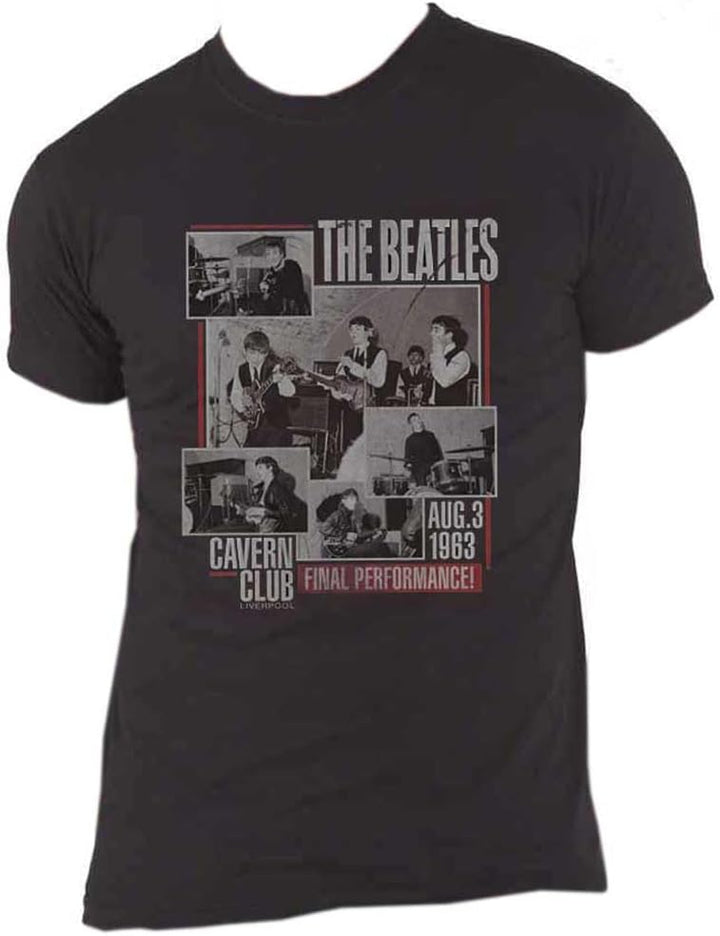 The Beatles T Shirt Final Performance Cavern Club Nue offiziell Herren Schwarz, S Schwarz