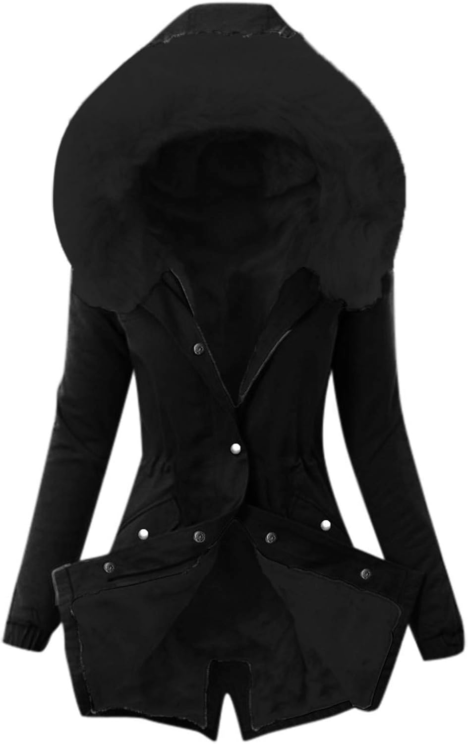 Awrvia Steppjacke Damen Winter Warmer Winterjacke Lang Baumwolle Pufferjacke mit Kapuze Wintermantel
