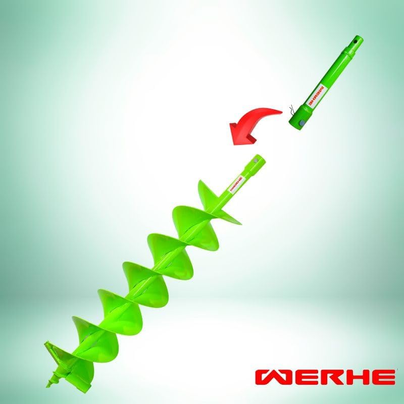 WERHE Profi 200 mm Vollstahl Verlängerung für Erdbohrer extrem robust