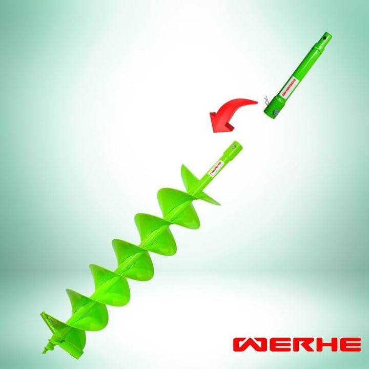 WERHE Profi 200 mm Vollstahl Verlängerung für Erdbohrer extrem robust