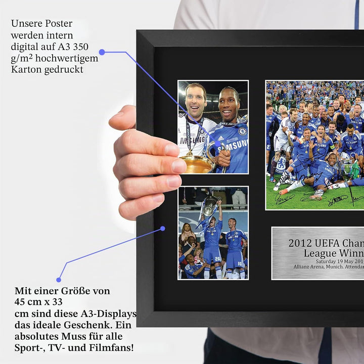 HWC Trading FR A3 Winners 2012 Gedruckte Erinnerungsstücke Signiert Autogramm Foto Display Für Fussb
