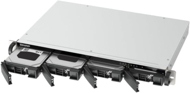 QNAP TS-433eU 4-Bay NAS, 1U Rackmount Design, Kurze Tiefe, Edge Speicher, Dateiverwaltung, Docker Co