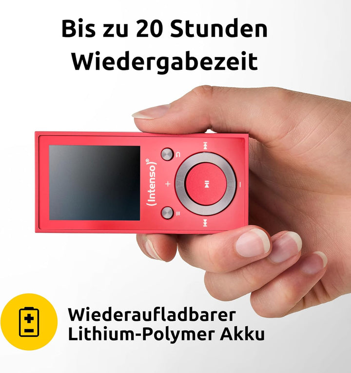 Intenso Video Scooter BT MP3 Player mit Bluetooth 5.0, 1,8 Zoll Farbdisplay, 64 GB microSD, USB-C, b