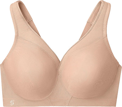 Glamorise Damen Vollschalen BH Full Figure MagicLift Seamless Wirefree Sports Bra #1006 Haut 75B, Ha