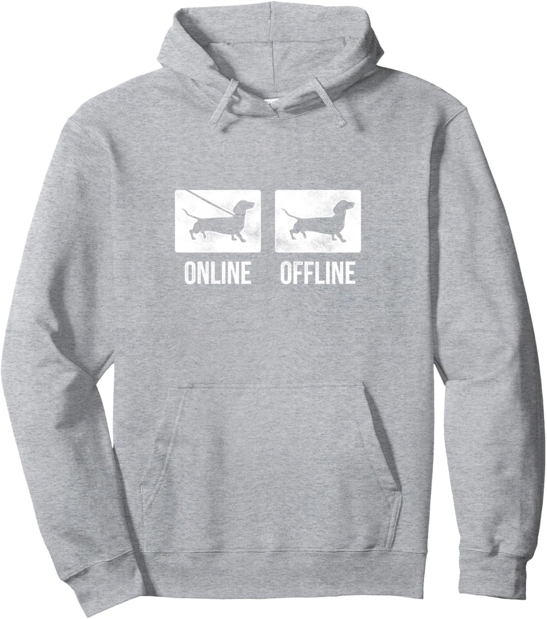 Dachs Online Offline Gassi Gehen Hundebesitzer Hunde Pullover Hoodie