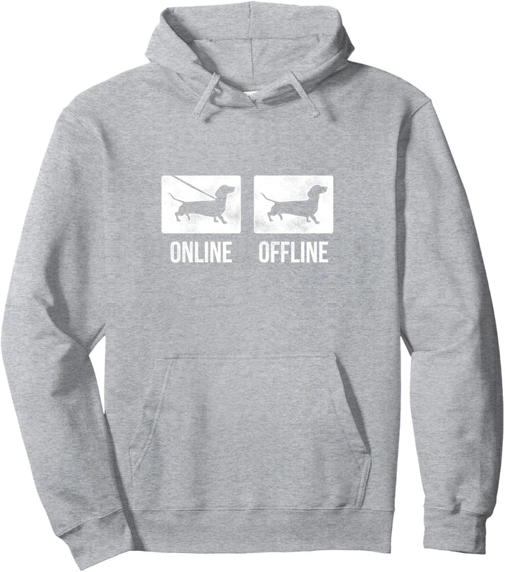 Dachs Online Offline Gassi Gehen Hundebesitzer Hunde Pullover Hoodie
