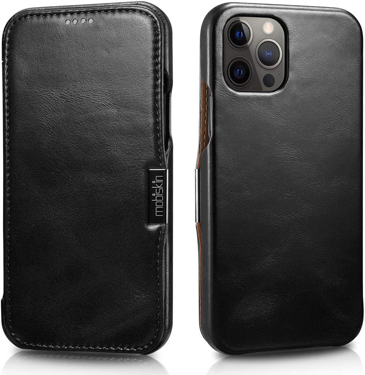 Mobiskin Hülle kompatibel mit Apple iPhone 12 PRO MAX (6,7 Zoll), Handyhülle mit echtem Leder, Case,