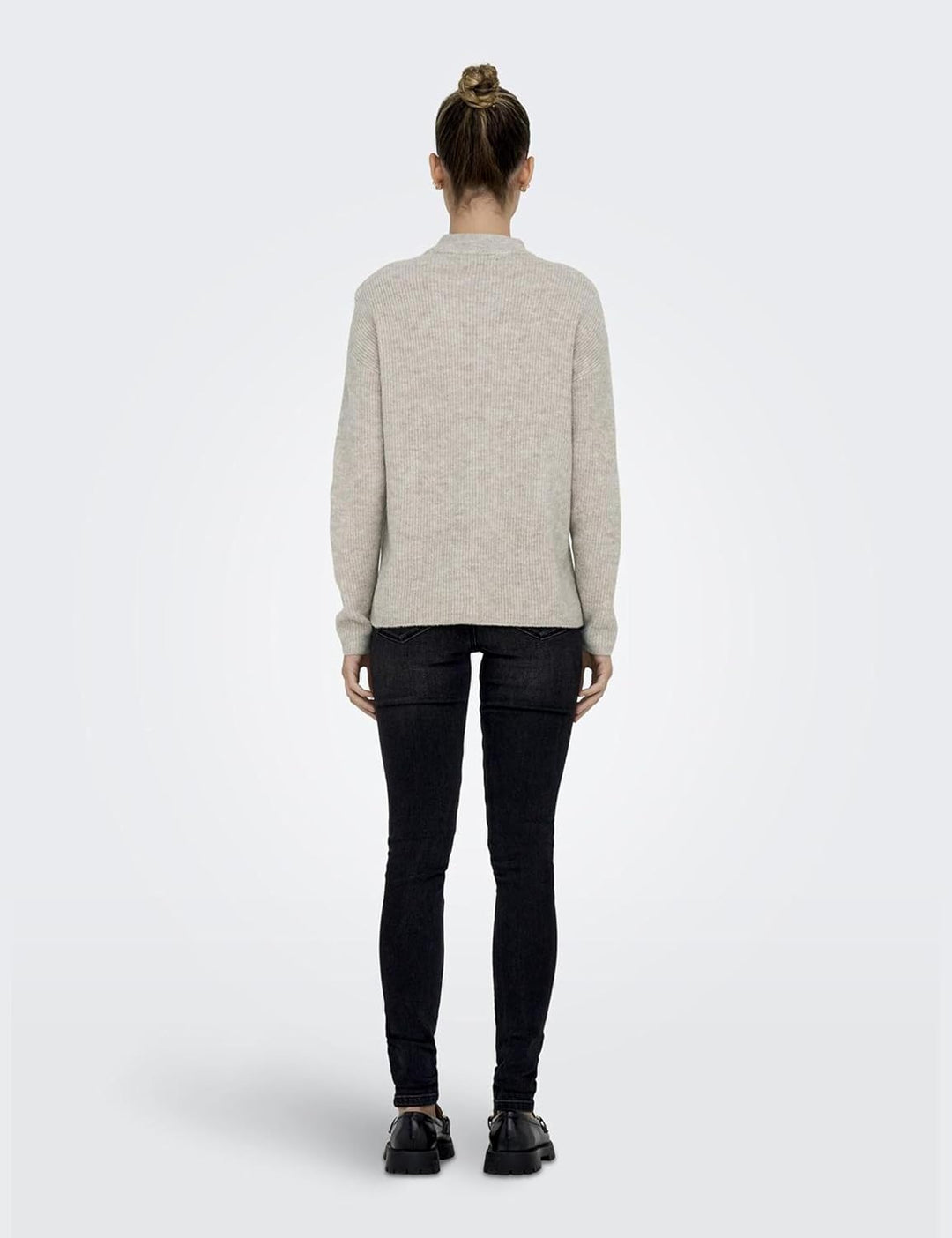 ONLY Female Strickpullover Normal geschnitten Rundhals Tief angesetzte Schulter Pullover L Pumice St