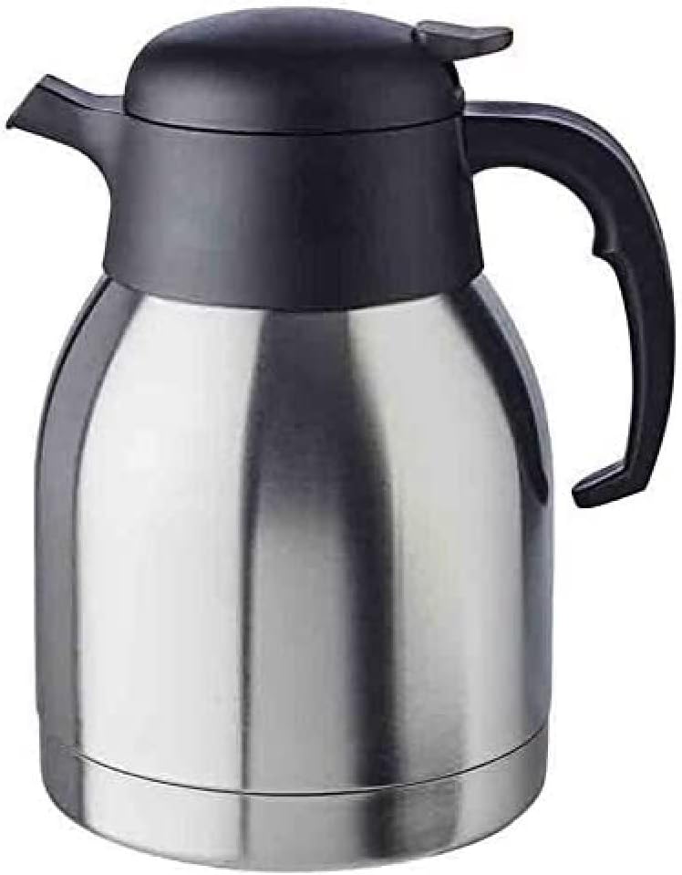 APS Isolierkanne „Classic“, Kaffeekanne mit Drehverschluss, Ø 14 cm, H: 19 cm, doppelwandiger Edelst