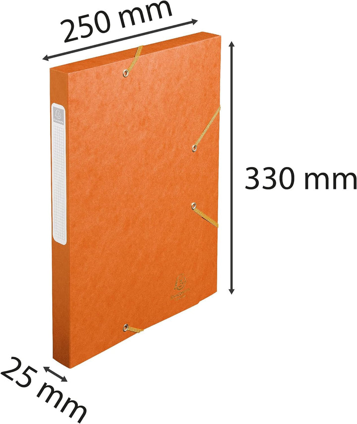 Exacompta 18517H 25er Pack Premium Sammelboxen mit Gummizug 25 mm breit aus extra starkem Colorspan-