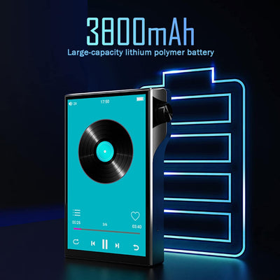MP3-Player mit Bluetooth, Digitaler 2,4-Zoll-Touchscreen-Audioplayer, Tragbarer 32-GB-Musikplayer mi