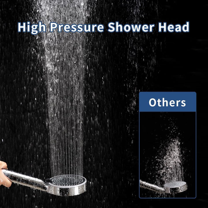Hochdruck Duschkopf mit Schlauch 2m, wassersparender Handbrause mit 5 Strahlarten (Relaxation Versio