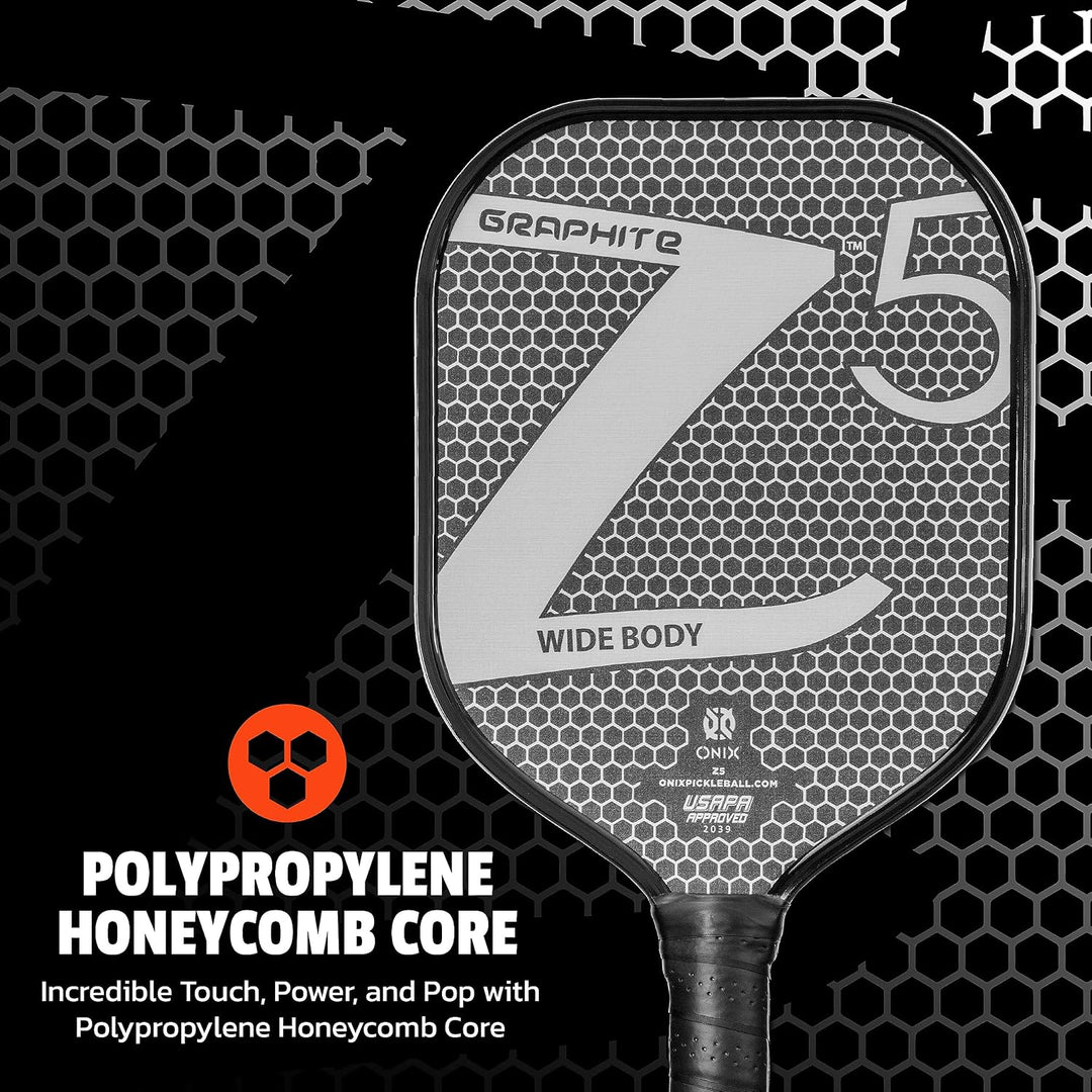 Onix Pickleball-Paddel aus Kohlefaser, Graphit, Z5, mit gepolstertem Komfortgriff, USA Pickleball zu