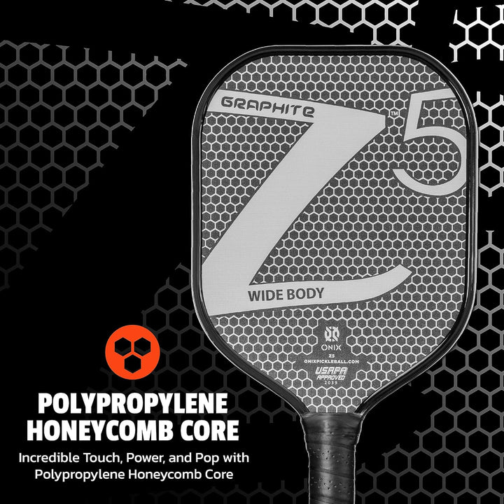 Onix Pickleball-Paddel aus Kohlefaser, Graphit, Z5, mit gepolstertem Komfortgriff, USA Pickleball zu