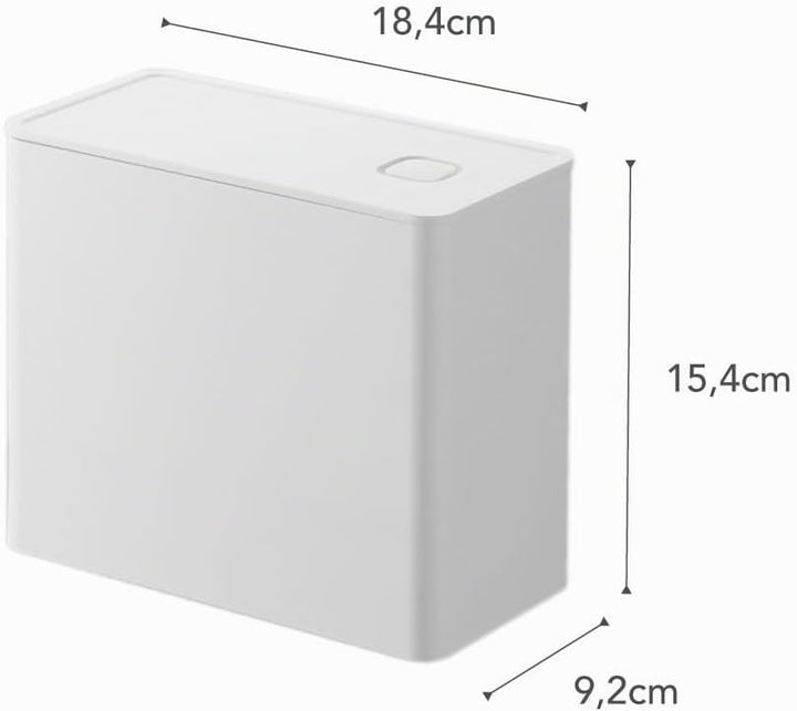 Yamazaki 6907 TOWER Luftdichter Kaffeebehälter, weiss, Polypropylen/Silikon, minimalistisch, 18.4 x