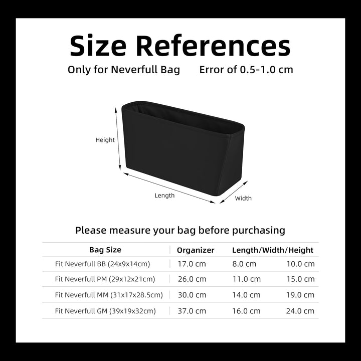 DGAZ Seide Handtasche Organizer für LV Neverfull PM/MM/GM, Taschenorganizer Tasche in Tasche Organiz