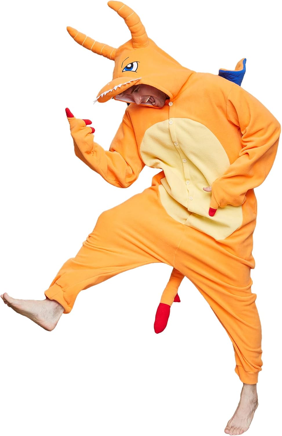 Dodheah Drache Onesie Erwachsene Tier Cosplay Kostüm Anime Cartoon Jumpsuit Weihnachten Halloween Py