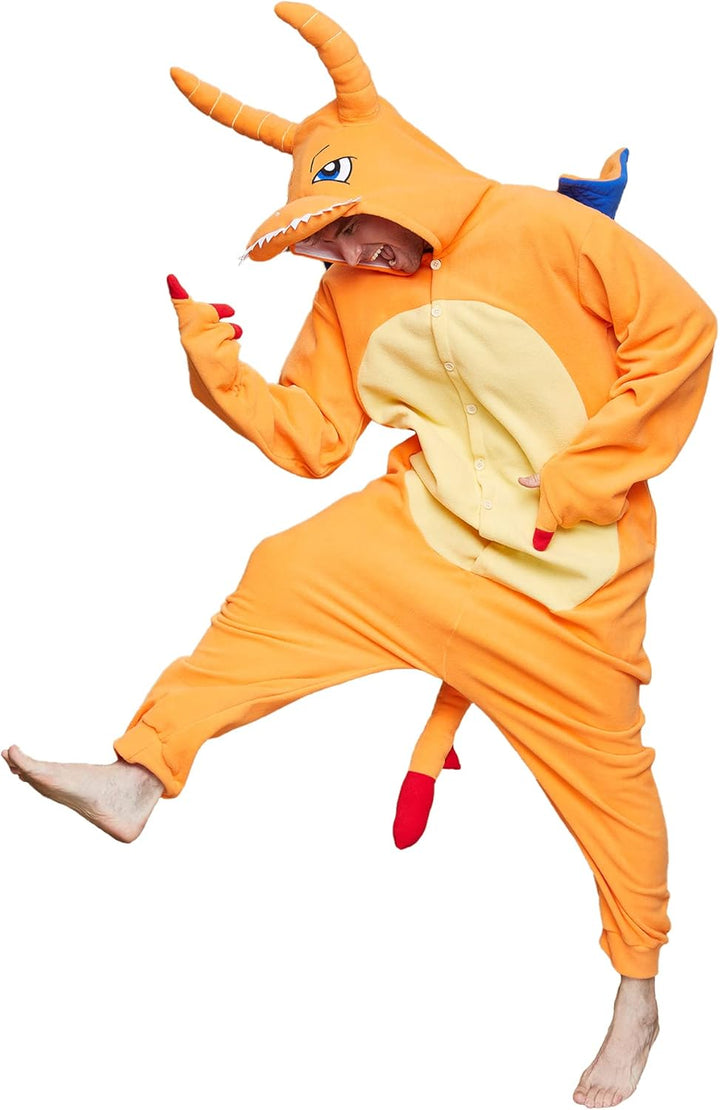 Dodheah Drache Onesie Erwachsene Tier Cosplay Kostüm Anime Cartoon Jumpsuit Weihnachten Halloween Py