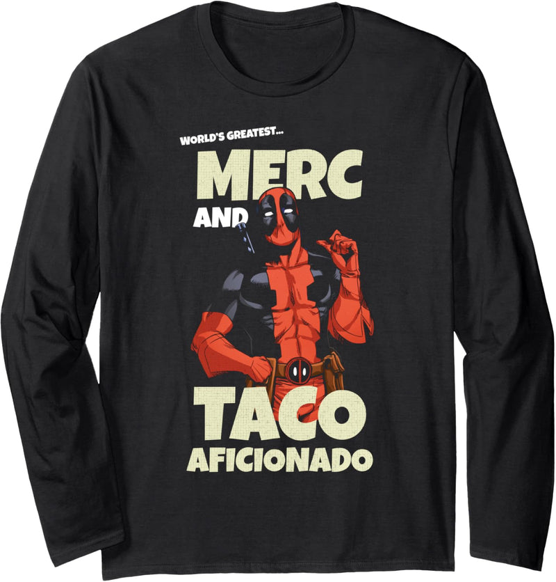 Marvel Deadpool Taco Aficionado Langarmshirt