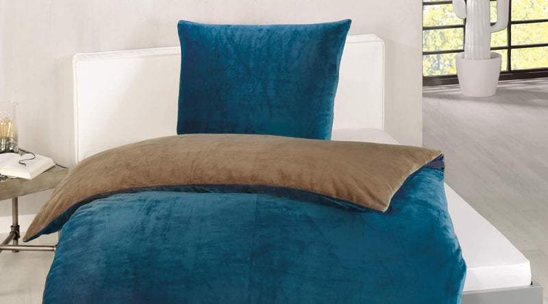 Gözze - Wendebettwäsche, Cashmere-Feeling, Bettbezug: 135 x 200 cm, Kissenbezug: 80 x 80 cm, Mikrofa