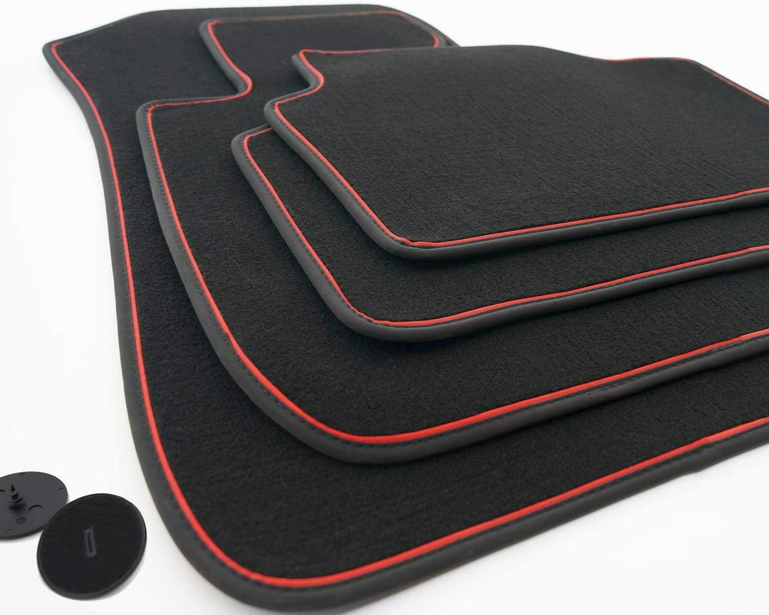 kh Teile Fussmatten 3er E90 E91 M3 Premium Velours Automatten 4-teilig Autoteppiche Schwarz, Zierban