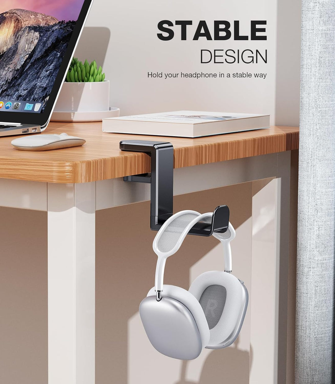 Coolpow Headset Halterung für Gaming Tisch【360° Drehbar】 Kopfhörer Ständer Tisch Kopfhörerhalter Ein