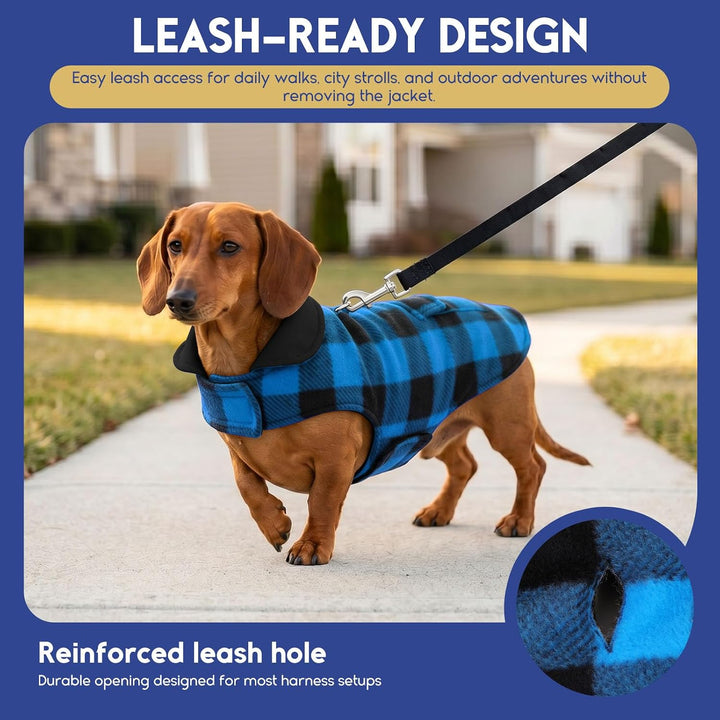 ASENKU Hundemantel für Grosse Hunde 2XL,Warme Hundemantel Winter, Fleece Hundejacke Reversible wasse