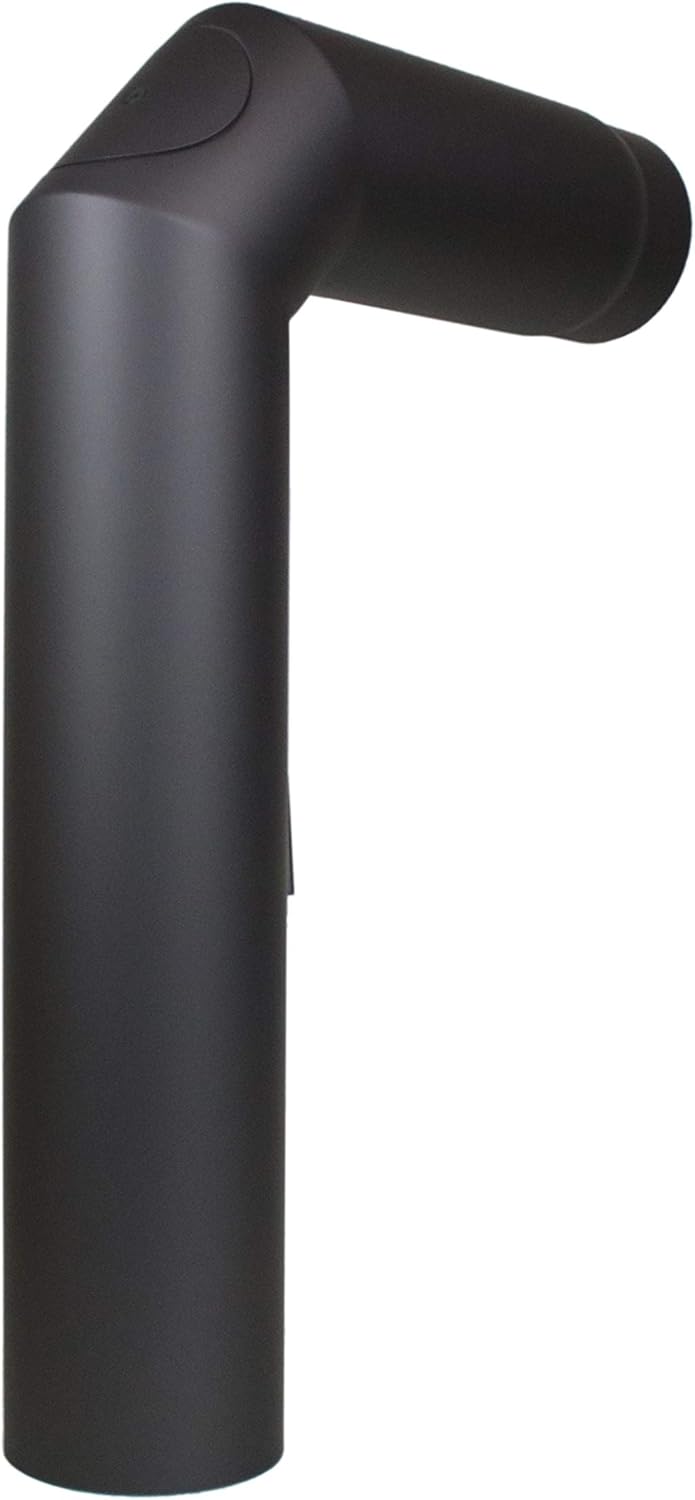 LANZZAS Ofenrohr Set 2x 45° Grad, im Durchmesser, DN Ø 150 mm, Farbe: gussgrau - weitere Rohre aus u