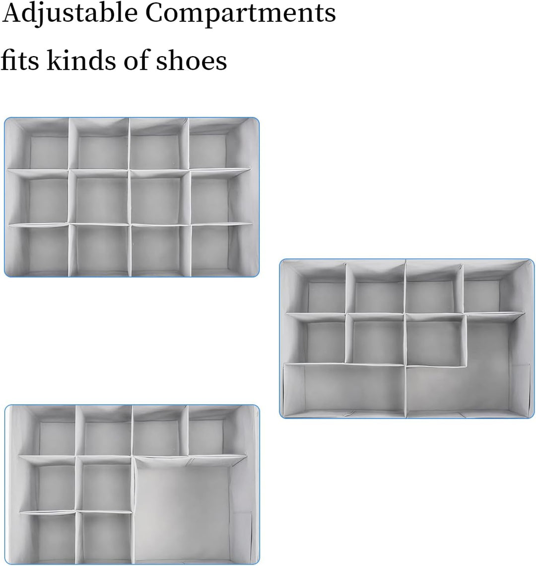 Aufbewahrungsbox für Schuhe, Schuh Aufbewahrungssysteme mit 12 Fächern, Schuhorganizer für Closet, m