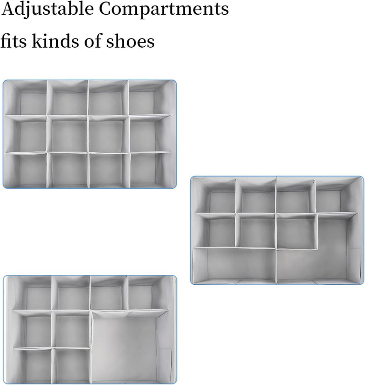 Aufbewahrungsbox für Schuhe, Schuh Aufbewahrungssysteme mit 12 Fächern, Schuhorganizer für Closet, m