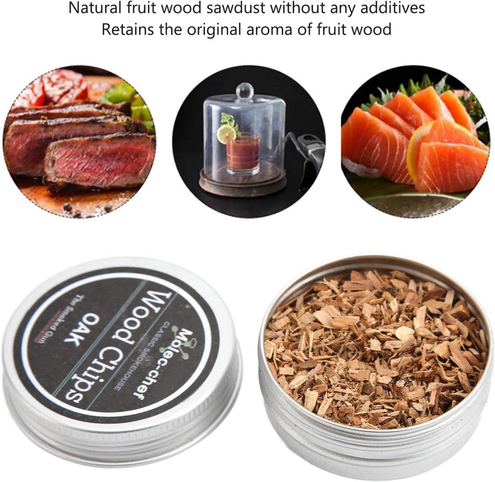 8PCS Räucherholz Whisky Holz Räucherchips Cocktail-Räucherset Chips Räucherchips Cocktail-Räucherset