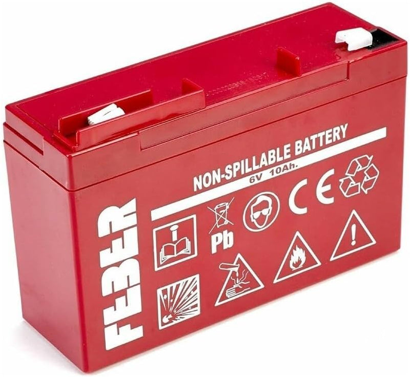 FEBER Famosa 800003103 - Ersatzbatterie für Kinderfahrzeuge und Elektrospielzeug FEBER, 6V, 10AH