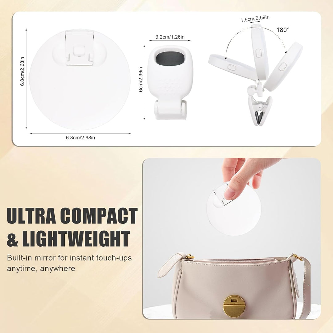 2er Set Selfie Licht Handy – Ringlicht Handy mit 3 Farbtemperaturen, 9 Helligkeitsstufen, 180° drehb