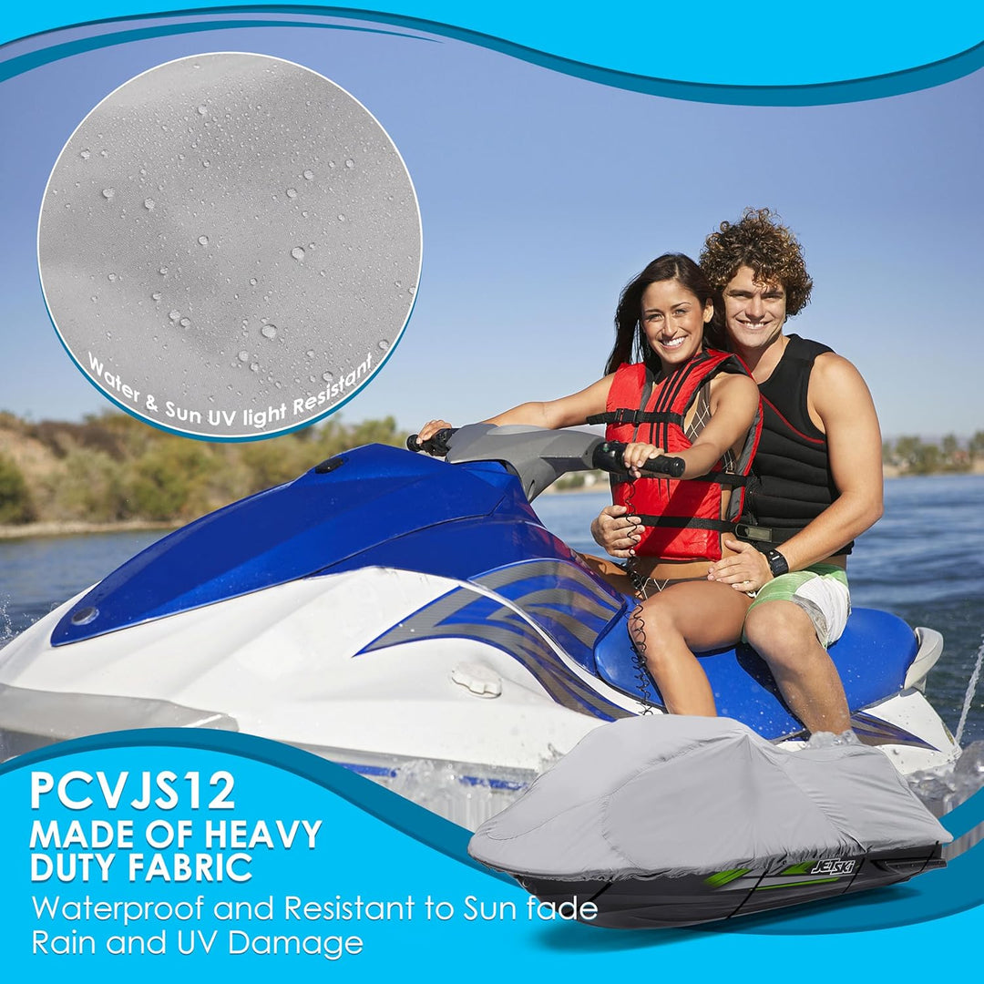 Pyle PCVJS12 Robuste Jetski-Abdeckung, 299,7 cm bis 320 cm, Bootsabdeckung in Marinequalität, mit Lü
