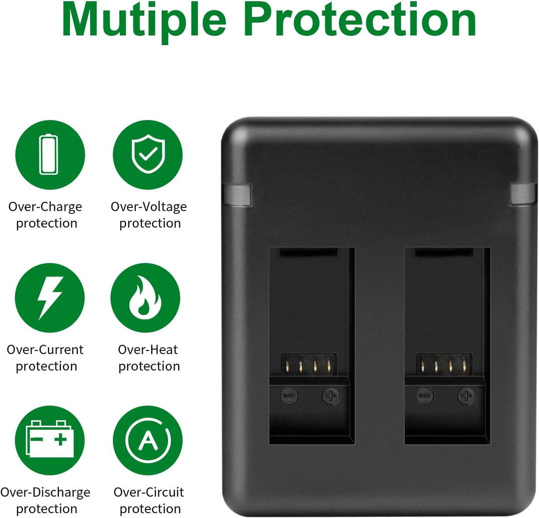 Shentec 3.85V, 2000mAh Li-ion für GoPro Enduro Akku (HERO10 Black/HERO9 Black) – Offizielles GoPro Z