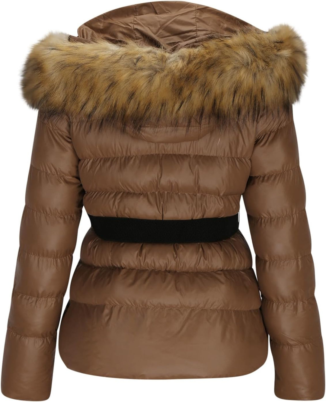 Damen Jacke Steppjacke Warme Winter Übergangsjacke Gesteppt Stepp Wintermantel mit Gürtel Daunenmant