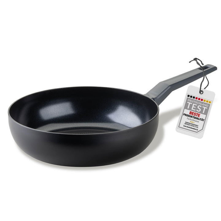 FACKELMANN Wokpfanne 28cm Statement – Keramik beschichteter Wok - Pfanne aus recyceltem Aluminium mi