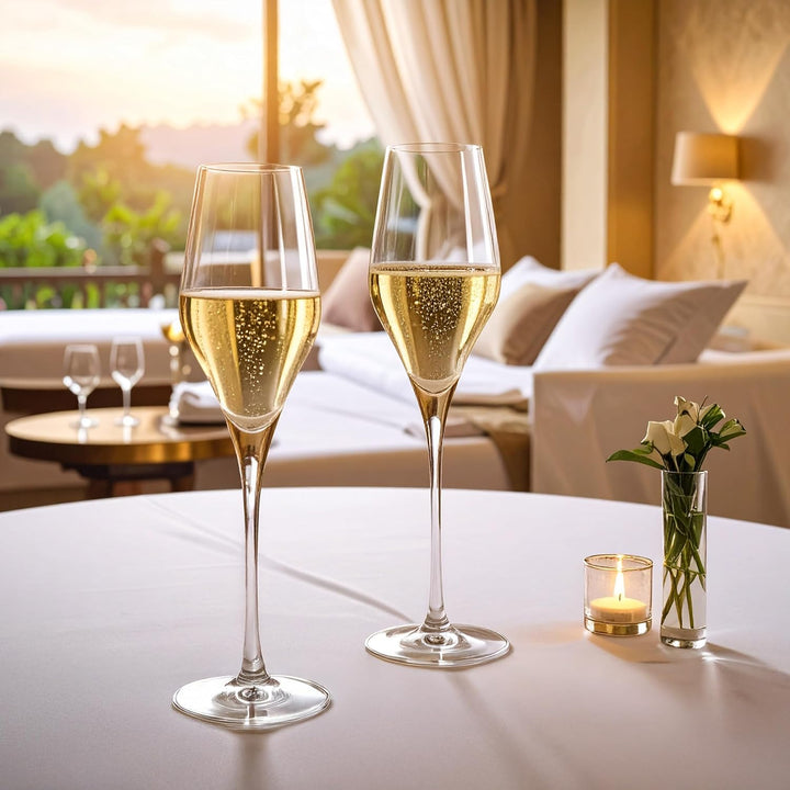 Stölzle Lausitz Champagner Glas Symphony/Elegantes Champagner Gläser Set 6-teilig/Hochwertige Sektgl