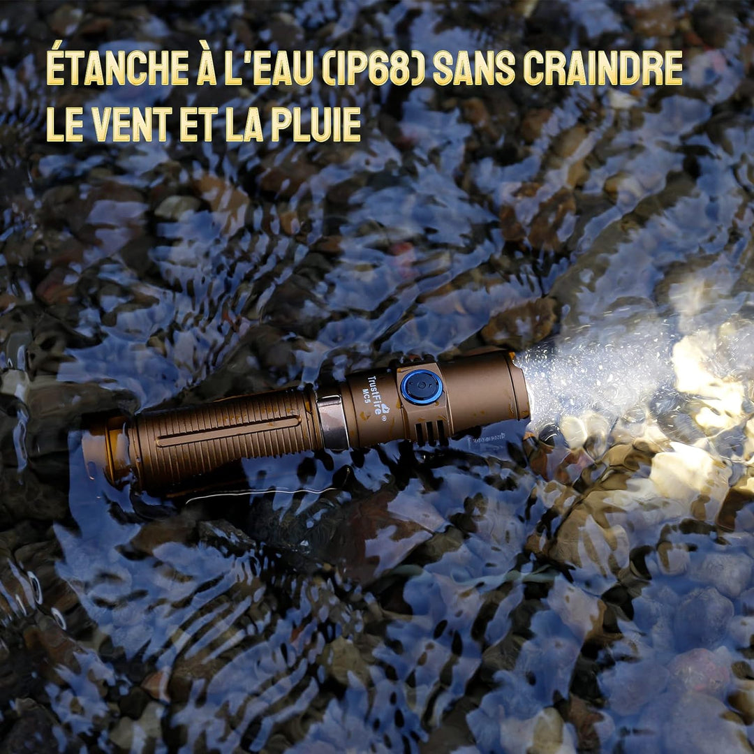 TrustFire Magnetische Taschenlampe MC5 EDC Taschenlampe 3300 Lumen LED wiederaufladbar Taschenlampe