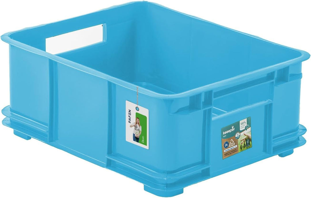 3x Euro Stapelbox 20l - 43 x 35 x 18 cm - Eco Aufbewahrungsbehälter Euro-box Stapelkasten Transport