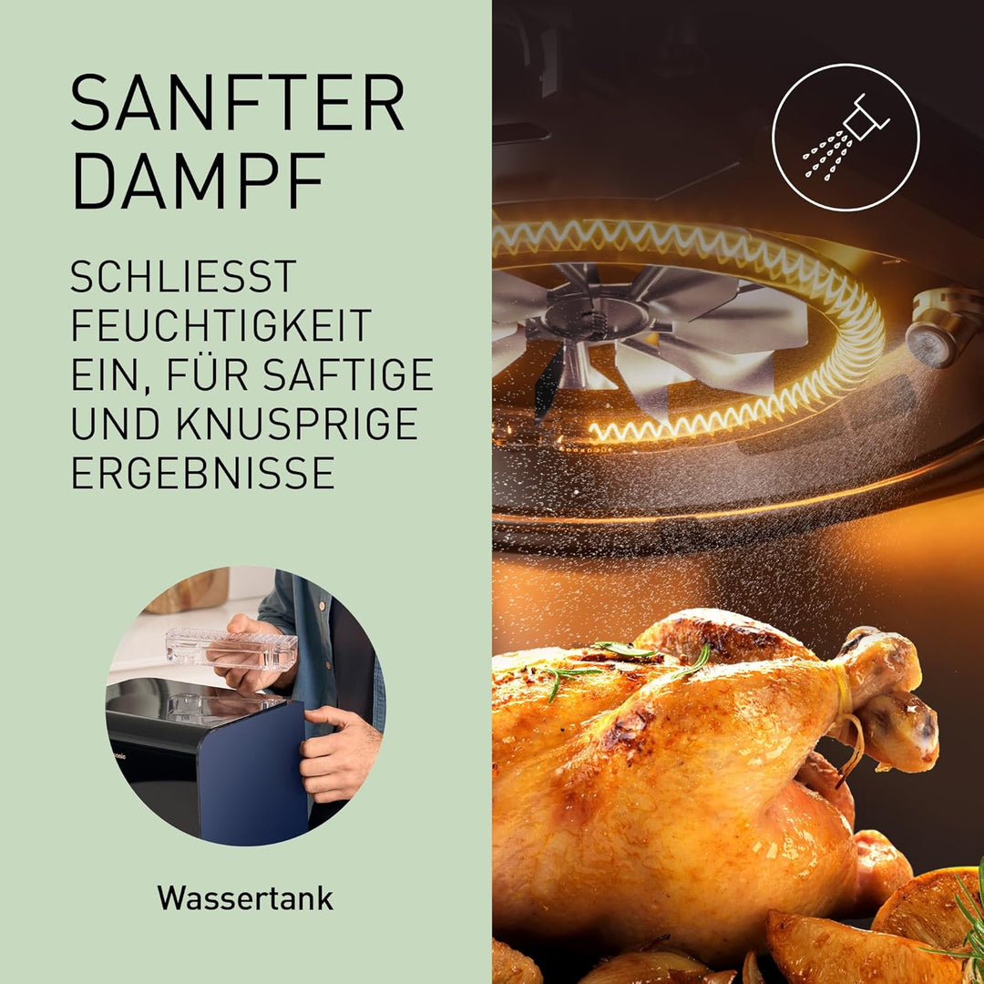 Panasonic NF-CC600AXE Air Fryer mit Sichtfenster, 6 l, 80–200 °C, digitaler Timer & LCD-Display, san