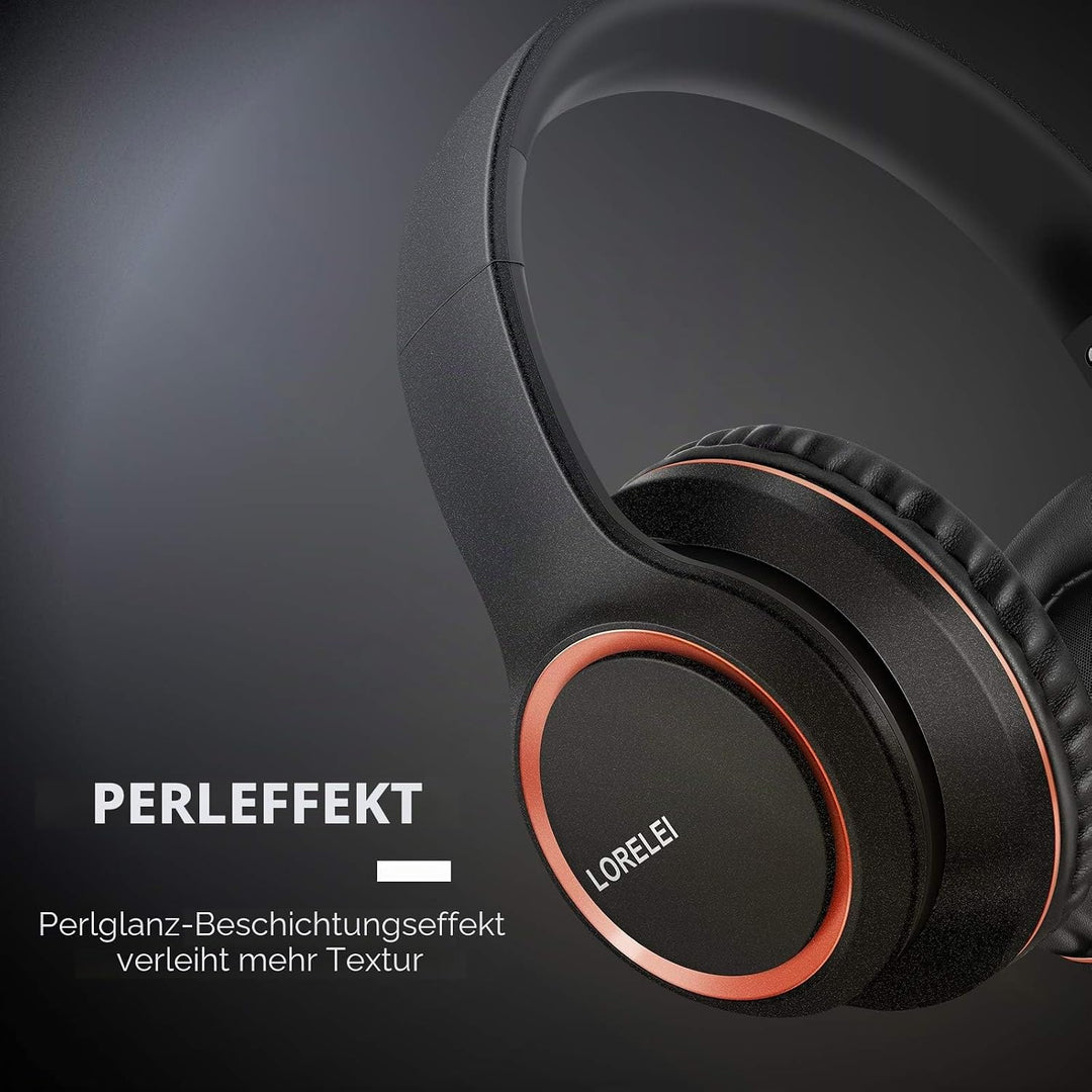 LORELEI X8 Over-Ear-Kopfhörer mit Mikrofon mit 1,45 m verwicklungsfreier Nylonschnur und 3,5-mm-Stec