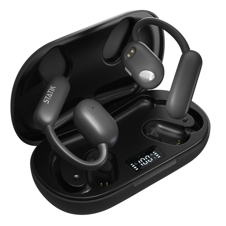 Statik Aktive Open-Ear Bluetooth-Kopfhörer – Kabellose Ohrhörer mit Schnellladung, bis zu 10 Std. Ak