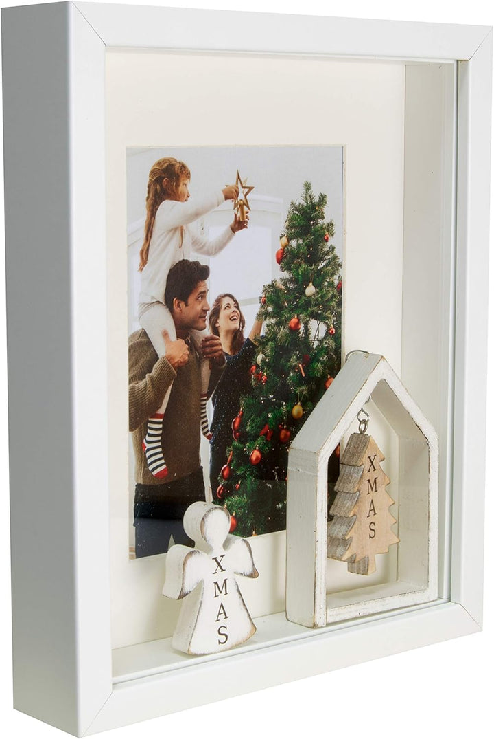 BD ART Box 3D 21x30 cm Objektrahmen Bilderrahmen, Rechteckig Weiss zum befüllen, tiefer für objekte,