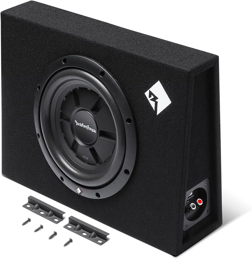 Rockford Fosgate Prime R2S Single-Bassreflexbox, 25,4 cm (10 Zoll) mit Subwoofer-Gehäuse Standardset