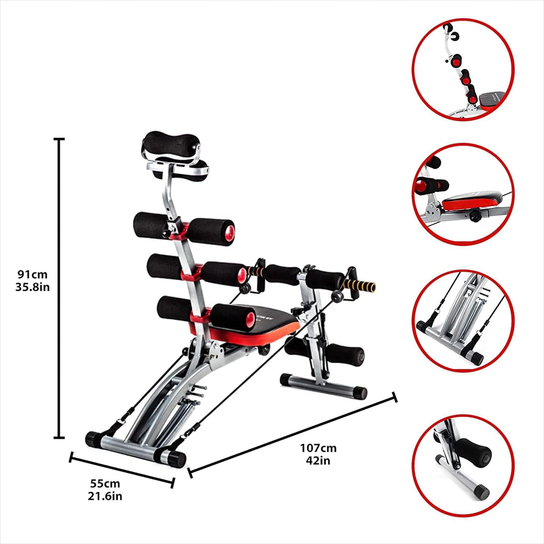 Techfit Multifunktionsbank Total Trainer - Revolutionäre Bauchmuskelbank, klappbar, ideal für Bauch,