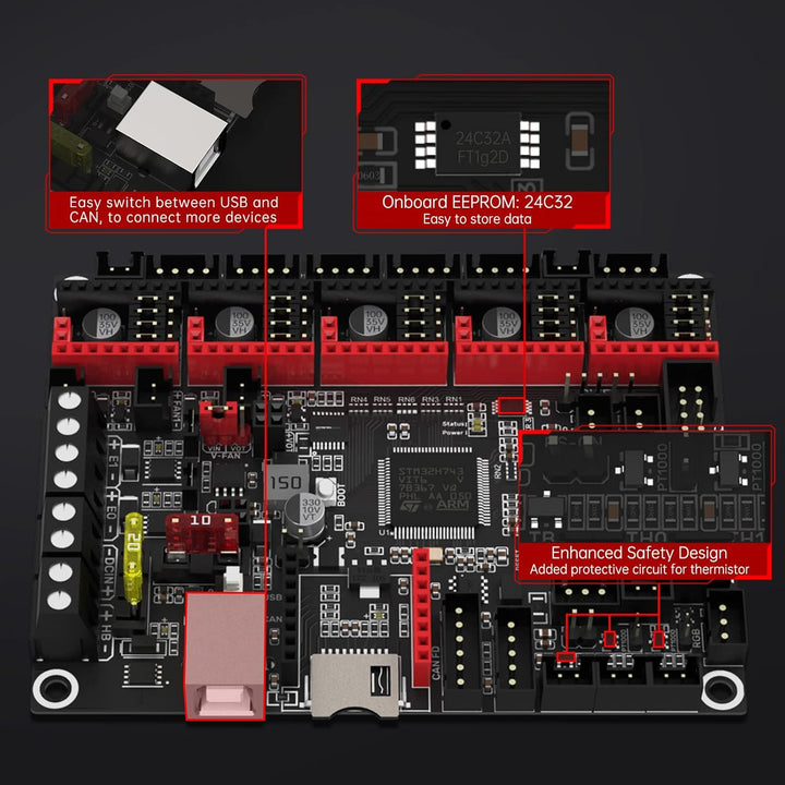 BIGTREETECH SKR 3 Steuerplatine für 3D-Drucker Upgrade SKR 3 Board, SKR 3 Board