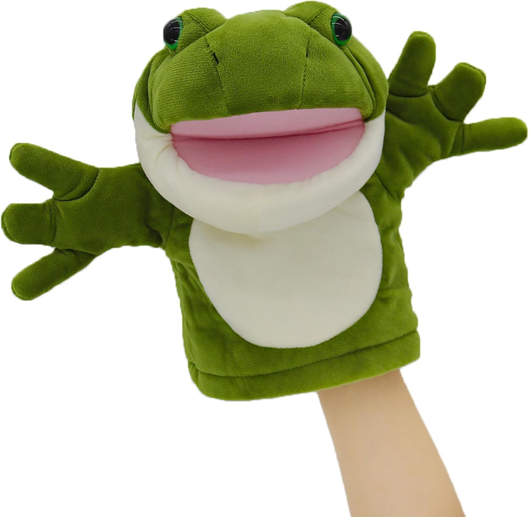 Tiny Heart Handpuppen Frosch Plüschtier Plüschspielzeug Kinder mit funktionierendem Mund Niedlich We